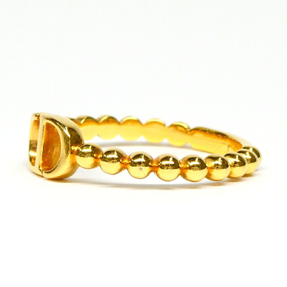 Dior CD Logo Ring L Metal Gold — view 2