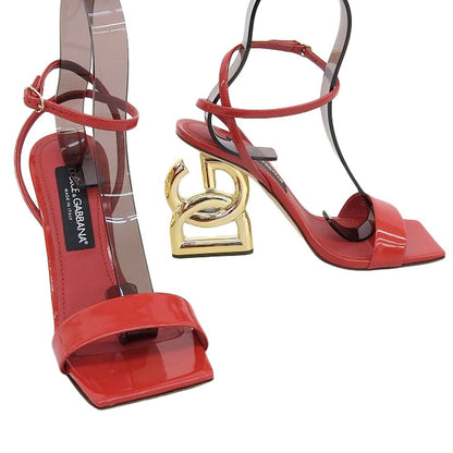 Dolce & Gabbana DG Logo Heels Patent Leather Sandals Almost — view 2