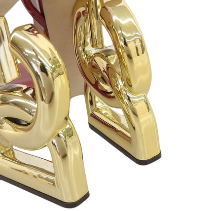 Dolce & Gabbana DG Logo Heels Patent Leather Sandals Almost — view 4