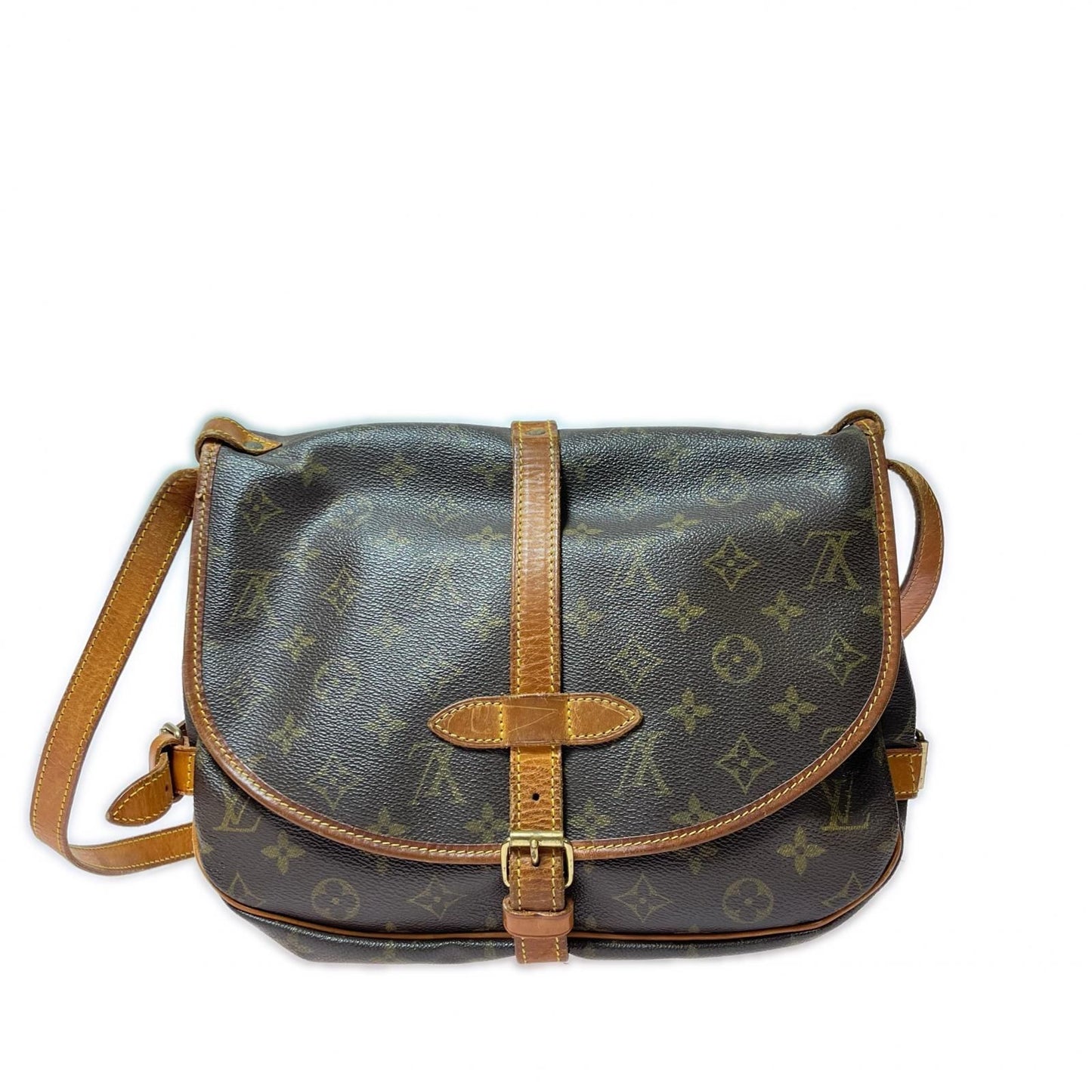 Louis Vuitton Monogram Saumur 30 Shoulder Bag Brown