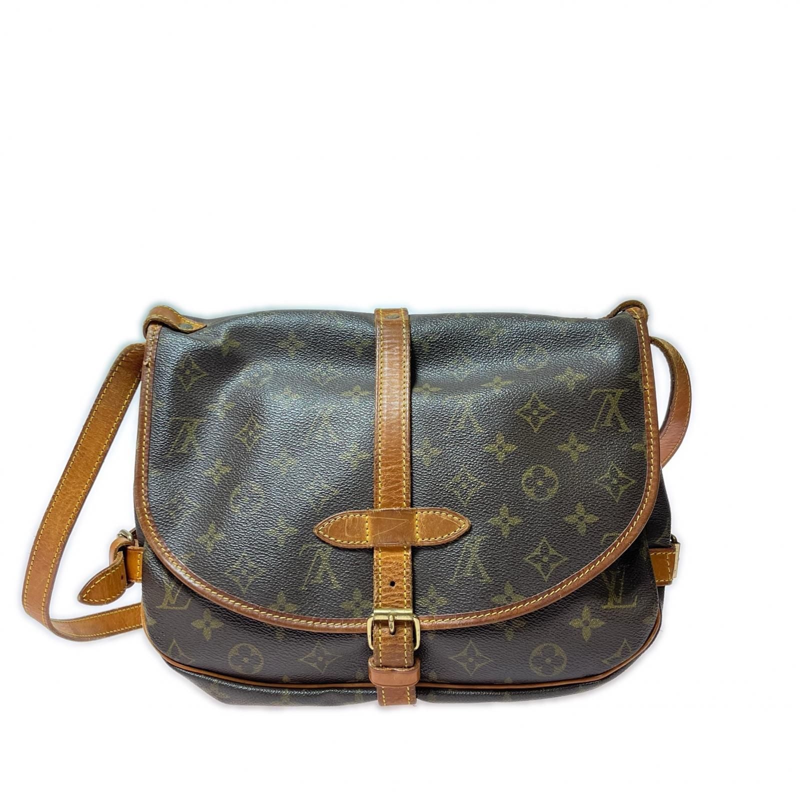 Louis Vuitton Monogram Saumur 30 Shoulder Bag Brown