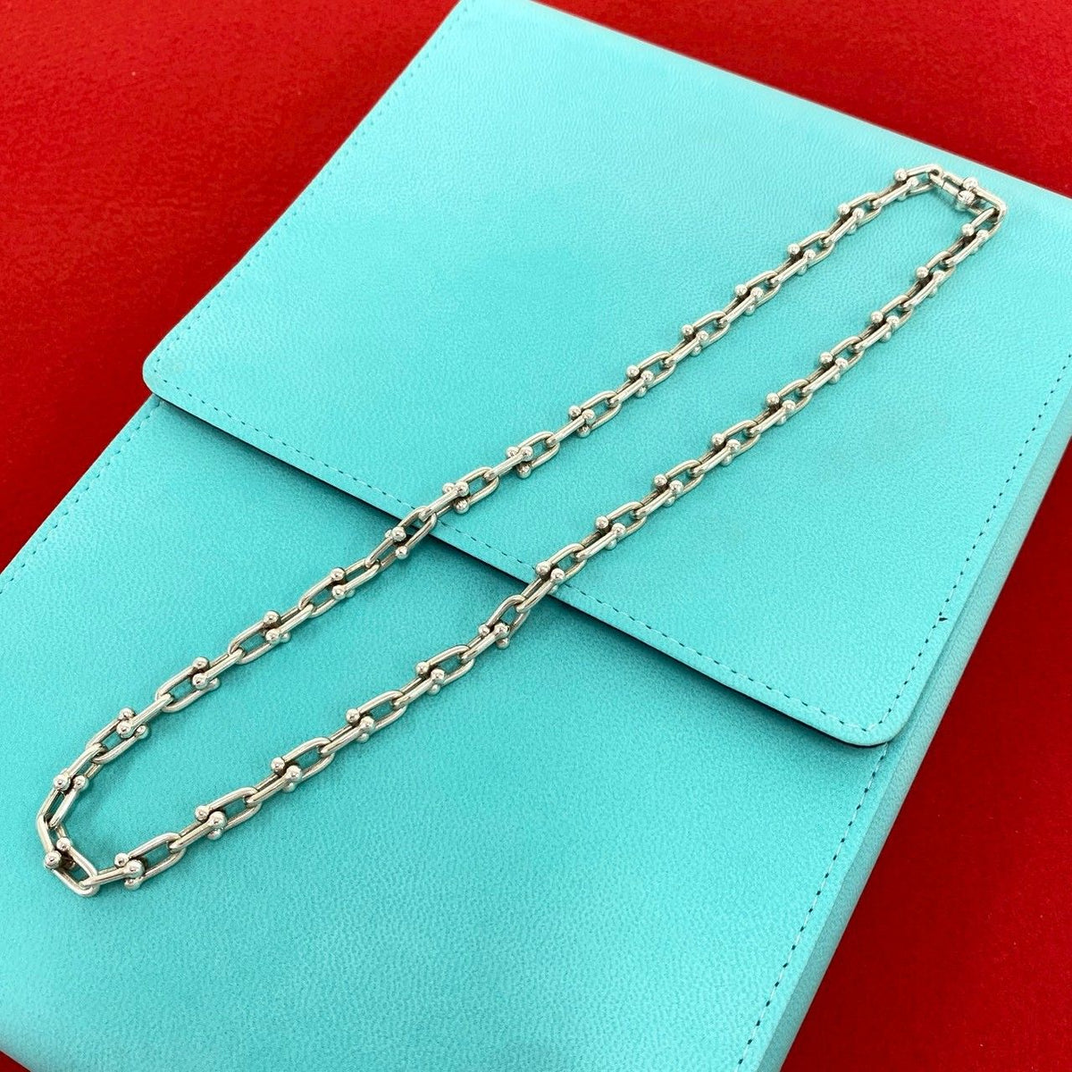 Tiffany & Co HardWear Small Link Necklace 925 Sterling Silver Pendant