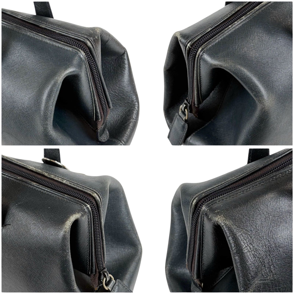 Prada Triangle Logo Key Ring Mini Boston Bag Top Handle — view 4