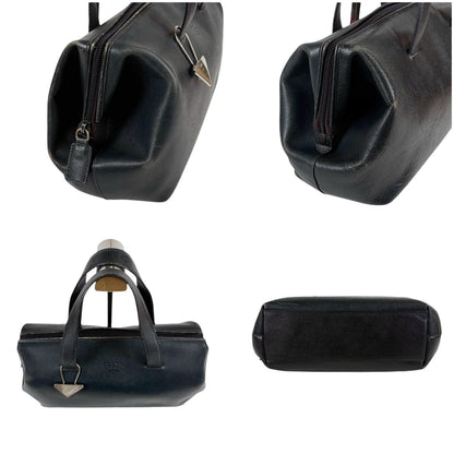 Prada Triangle Logo Key Ring Mini Boston Bag Top Handle — view 3