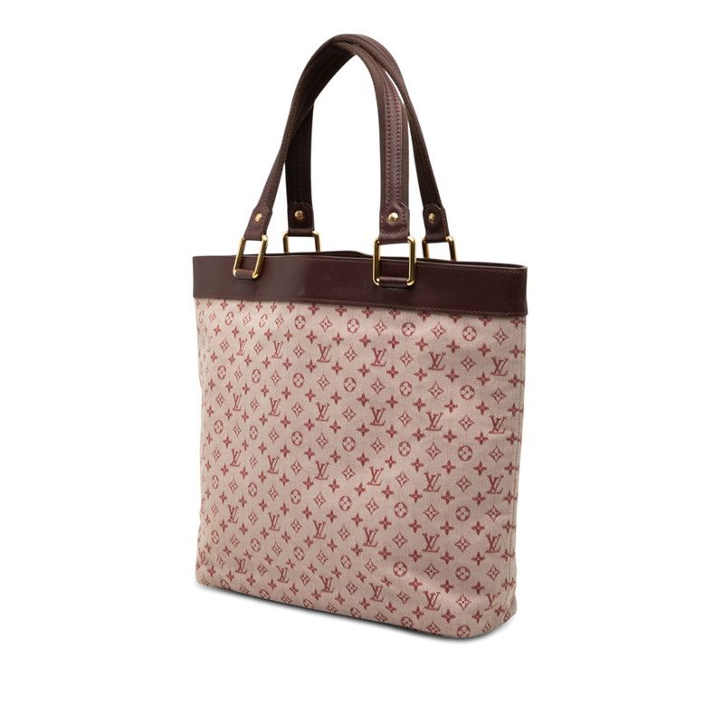 Louis Vuitton Monogram Mini Lucille GM Tote Bag Cerise Red Canvas Leather — view 2