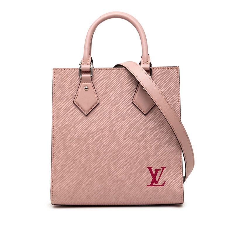 Louis Vuitton Epi Sac Plat BB 2-Way Shoulder Bag Rose Velours Pink Leather