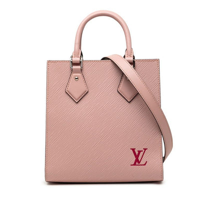 Louis Vuitton Epi Sac Plat BB 2-Way Shoulder Bag Rose Velours Pink Leather