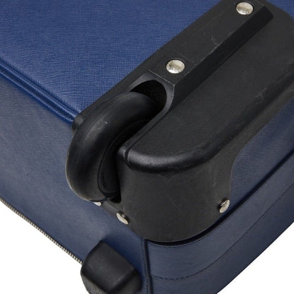 Prada Saffiano Travel Bag Suitcase Blue Leather — view 7