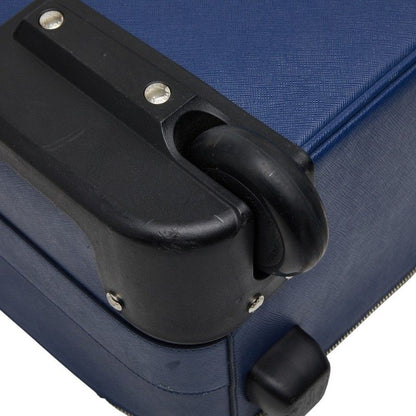Prada Saffiano Travel Bag Suitcase Blue Leather — view 8