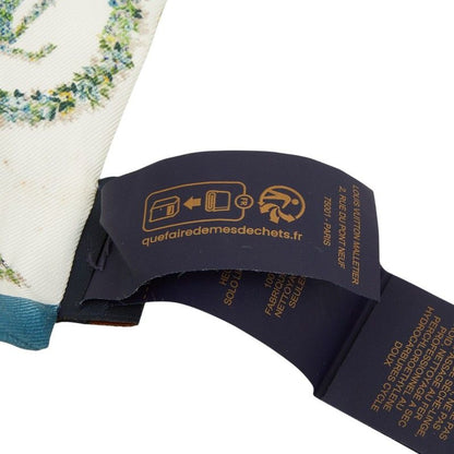 Louis Vuitton Bandeau BB Monogram Flower Twilly Scarf White Silk — view 8