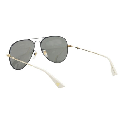 Gucci Interlocking G Bumblebee GG Teardrop Double Bridge Sunglasses Black Gold — view 2