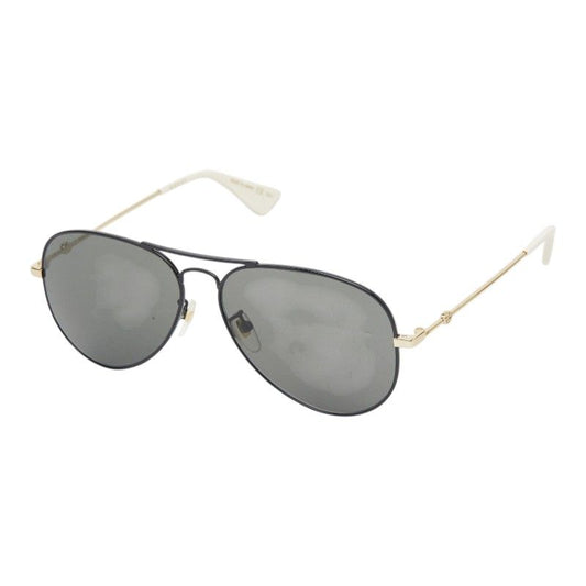 Gucci Interlocking G Bumblebee GG Teardrop Double Bridge Sunglasses Black Gold