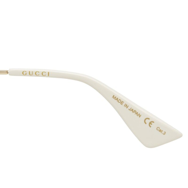 Gucci Interlocking G Bumblebee GG Teardrop Double Bridge Sunglasses Black Gold — view 6