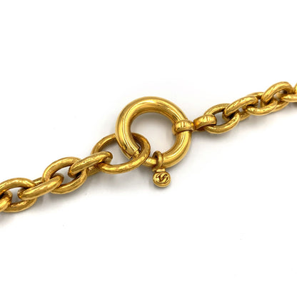 Chanel CC Logo Gripoix Glass Green Gold Red Necklace — view 6