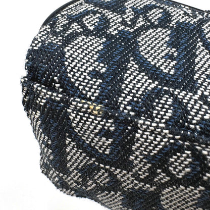 Dior Trotter Pattern Saddle Pouch Canvas Navy — view 5