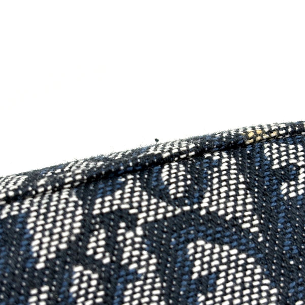 Dior Trotter Pattern Saddle Pouch Canvas Navy — view 6