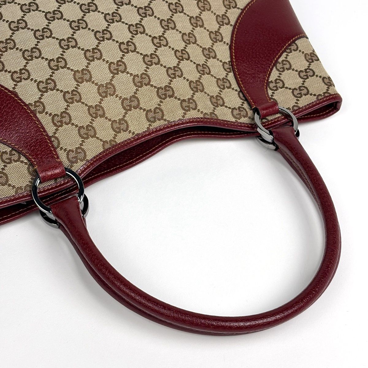 Gucci GG Pattern Tote Bag Canvas Beige — view 7