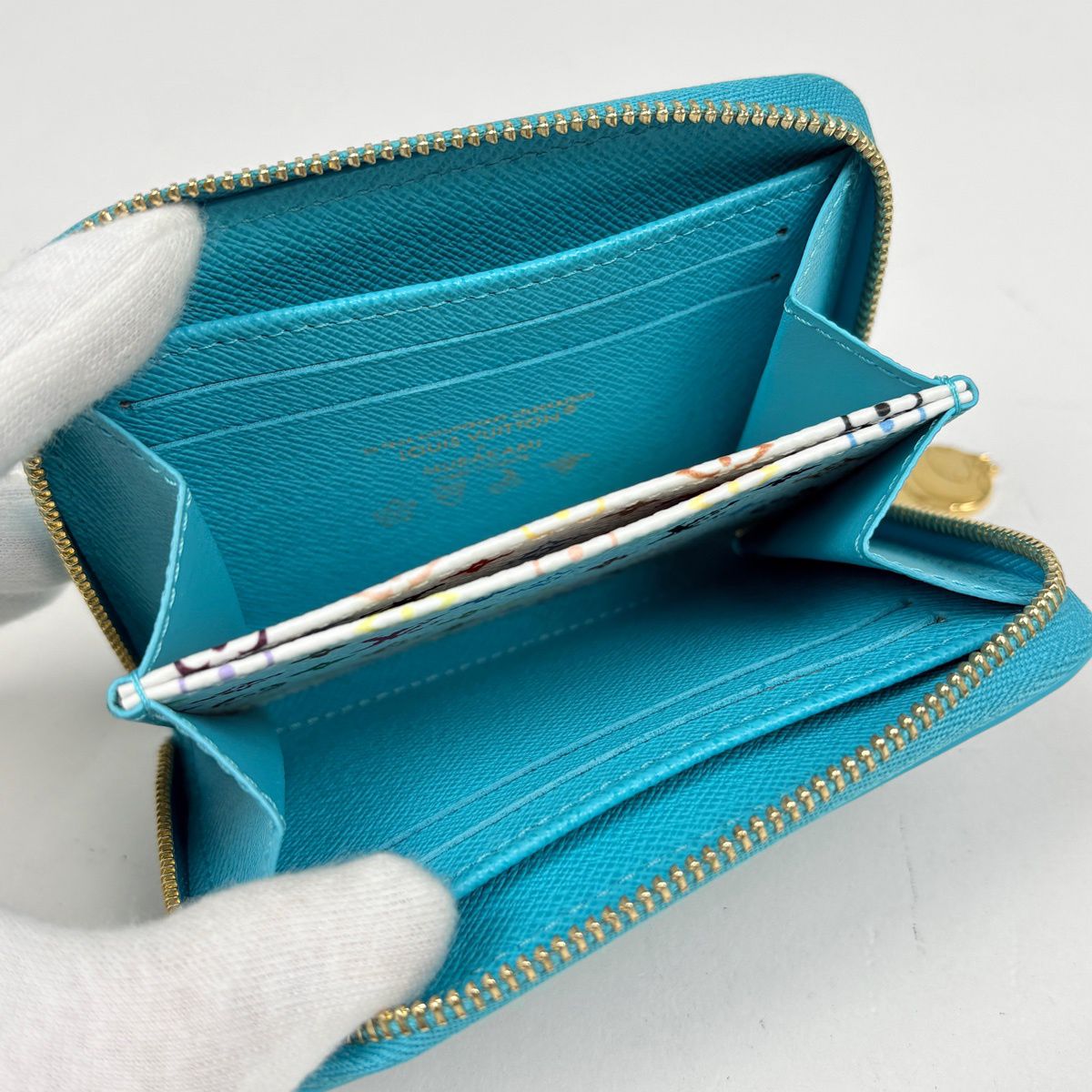 Louis Vuitton Zippy Coin Purse LV Takashi Murakami Case Epi Kabila Blue — view 6