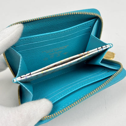 Louis Vuitton Zippy Coin Purse LV Takashi Murakami Case Epi Kabila Blue — view 6