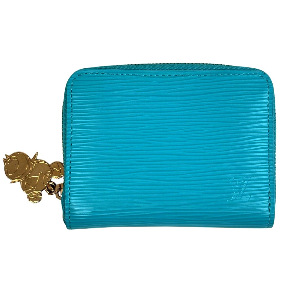 Louis Vuitton Zippy Coin Purse LV Takashi Murakami Case Epi Kabila Blue