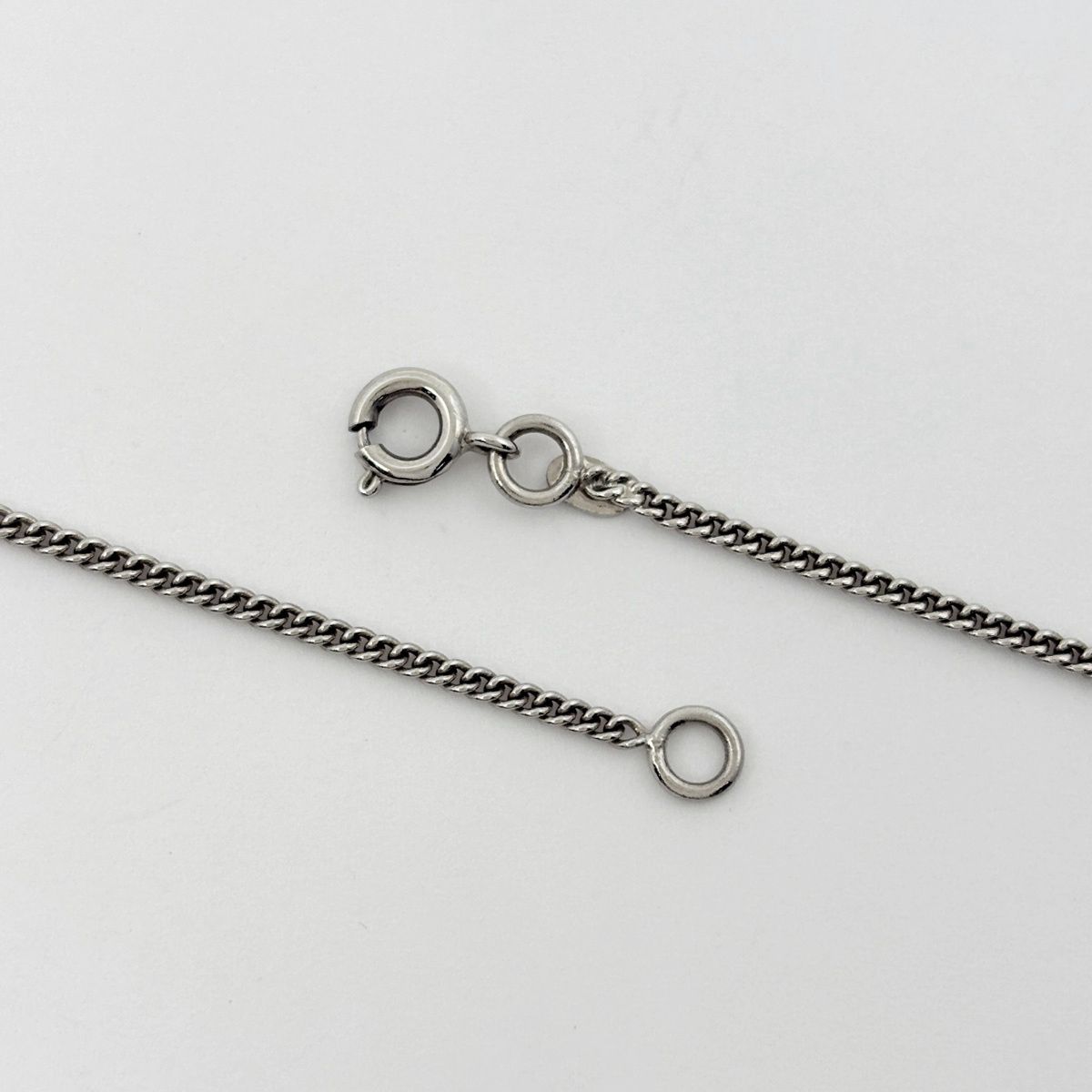 Chanel Camellia Necklace CC Logo Silver Plated — view 3