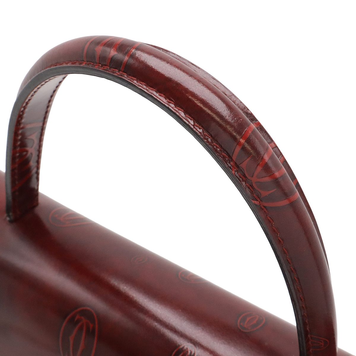Cartier Happy Birthday Handbag Flap Bag Patent Calfskin Patent Leather Bordeaux — view 5