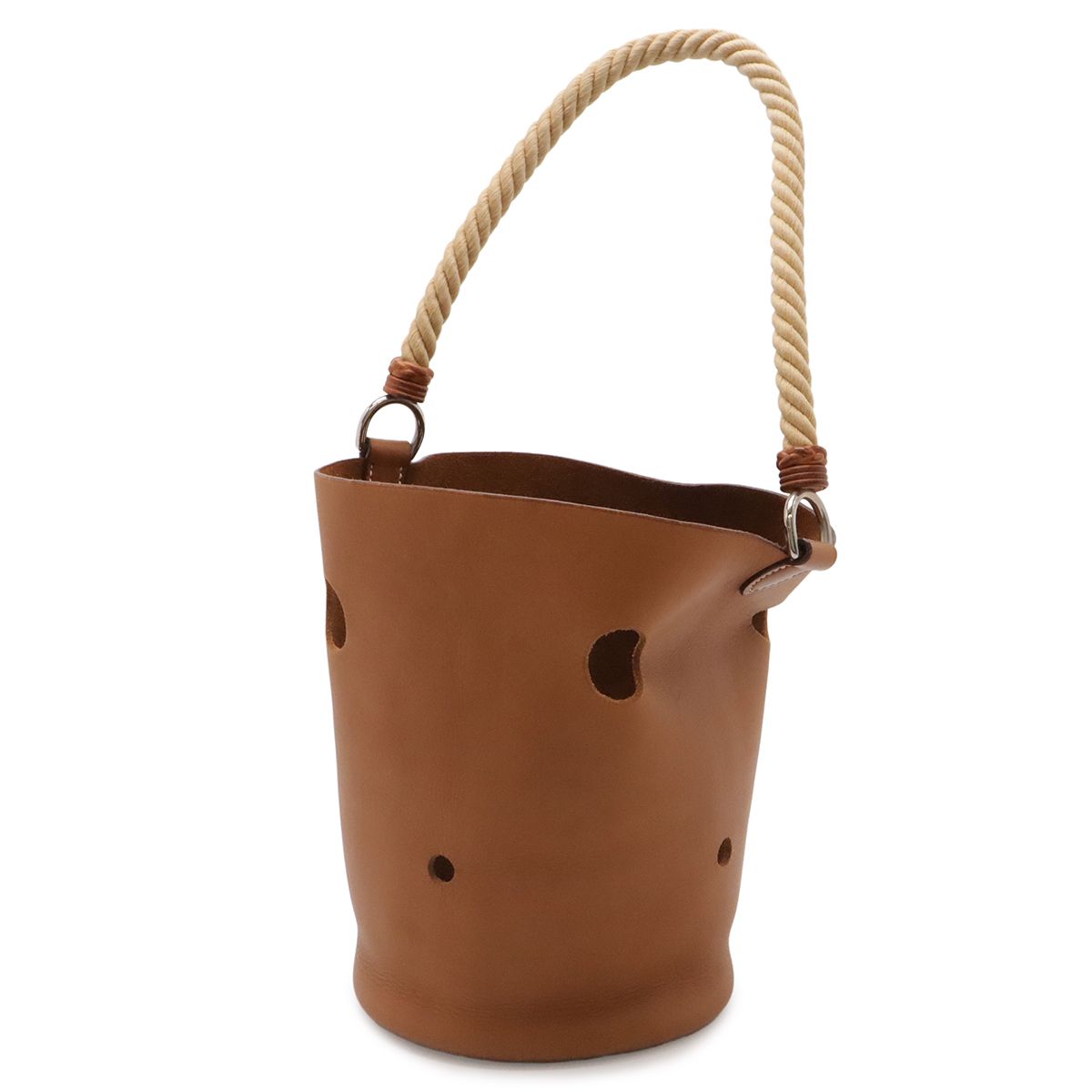 Hermes Manjoire PM Shoulder Bag Leather Brown Silver — view 2