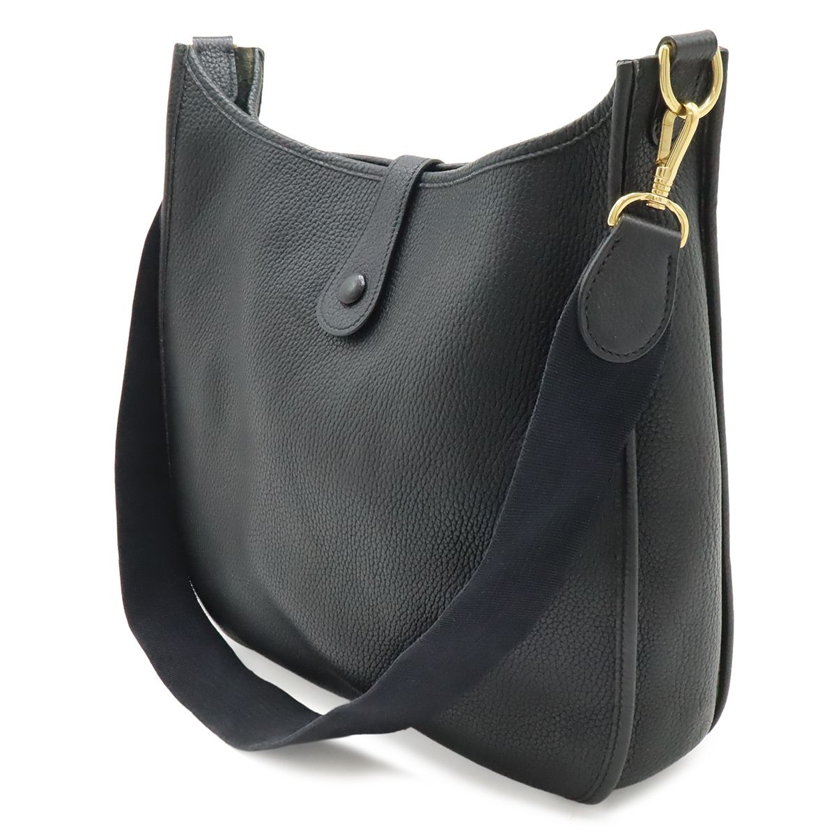 Hermes Evelyne I 1 GM Shoulder Bag Togo Leather Black Gold — view 2