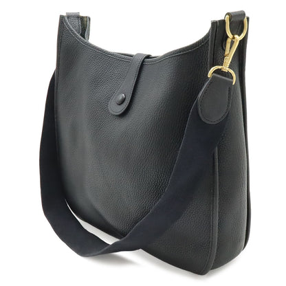 Hermes Evelyne I 1 GM Shoulder Bag Togo Leather Black Gold — view 2