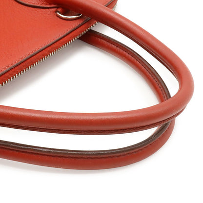 Hermes Bolide 35 Tote Bag Taurillon Clemence Leather Red Silver — view 4