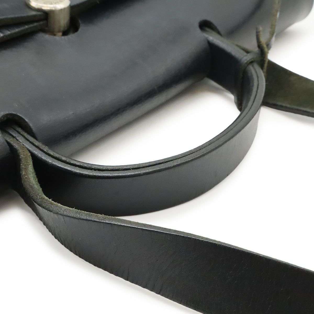 Hermes Herbag MM 2-Way Shoulder Bag Toile Officier Leather Black Silver — view 4