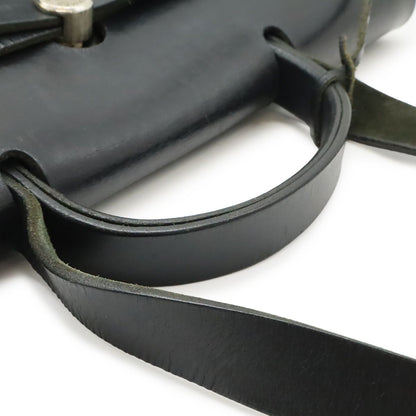 Hermes Herbag MM 2-Way Shoulder Bag Toile Officier Leather Black Silver — view 4
