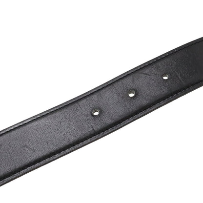 Hermes Chaine D'Ancre Reversible Belt Leather Black Blue Gray Silver 80 — view 6