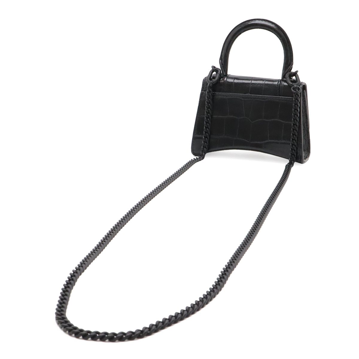 Balenciaga Hourglass Mini Bag 2-Way Chain Pochette Croco — view 2