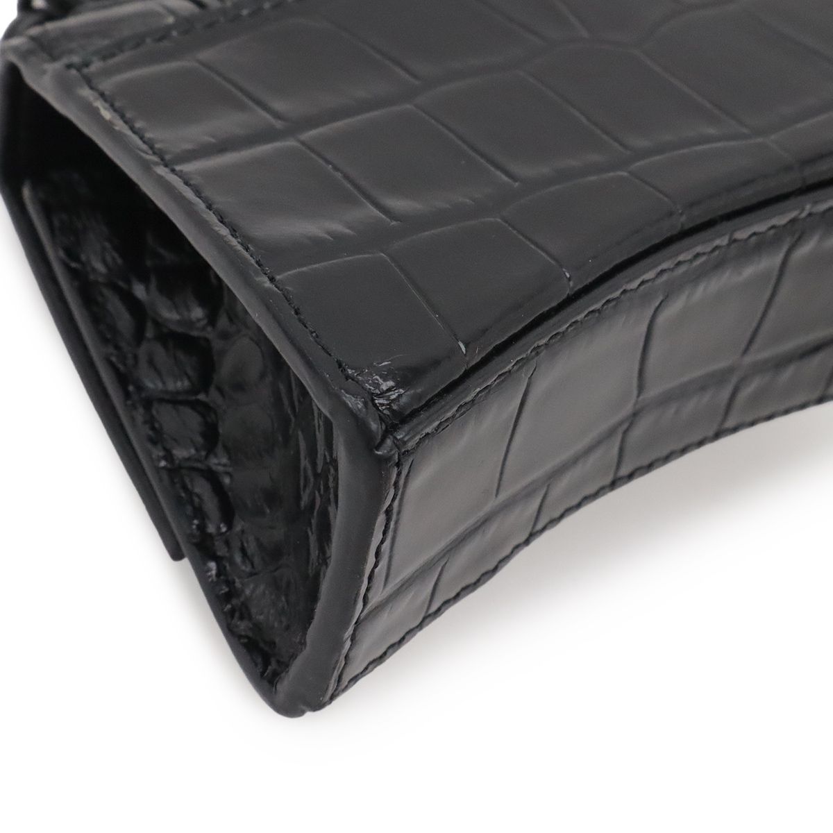 Balenciaga Hourglass Mini Bag 2-Way Chain Pochette Croco — view 3