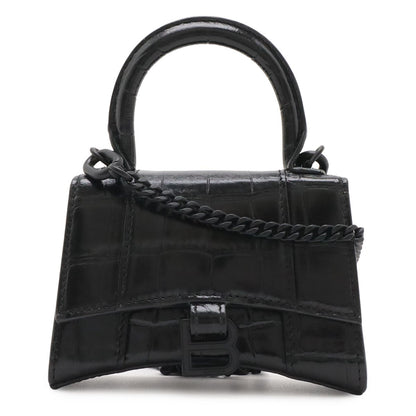 Balenciaga Hourglass Mini Bag 2-Way Chain Pochette Croco