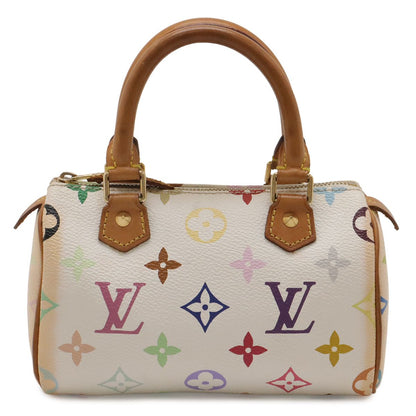 Louis Vuitton Monogram Multicolor Mini Speedy Mini Bag Pouch Blanc White