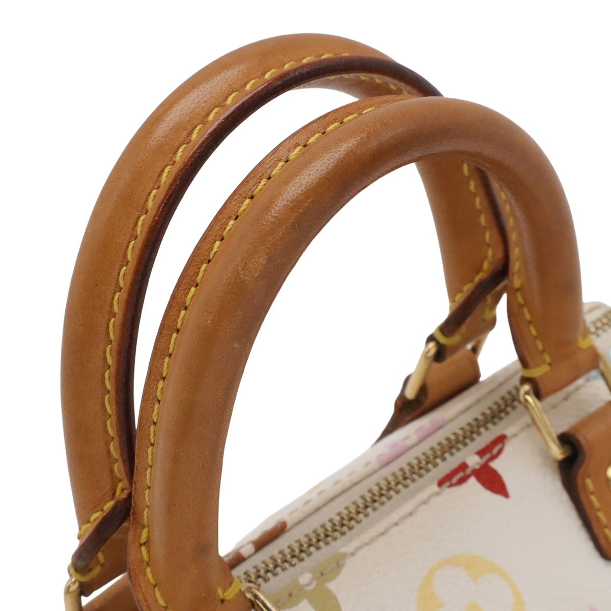 Louis Vuitton Monogram Multicolor Mini Speedy Mini Bag Pouch Blanc White — view 5