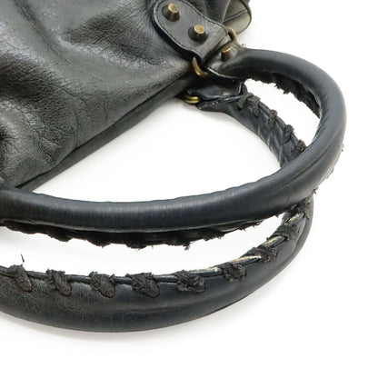 Balenciaga the Twig 2-Way Shoulder Bag Leather Dark Gray Mirror Included — view 5
