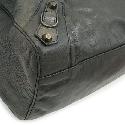 Balenciaga the Twig 2-Way Shoulder Bag Leather Dark Gray Mirror Included — view 3