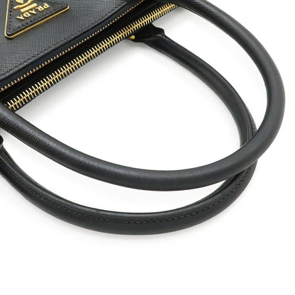Prada Galleria Saffiano Tote Bag Leather Nero Black Gold — view 4