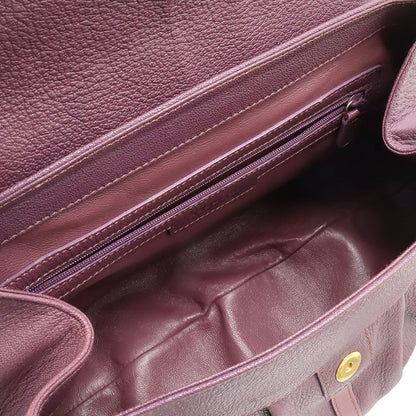 Bvlgari Shoulder Bag Leather Purple Gold — view 5