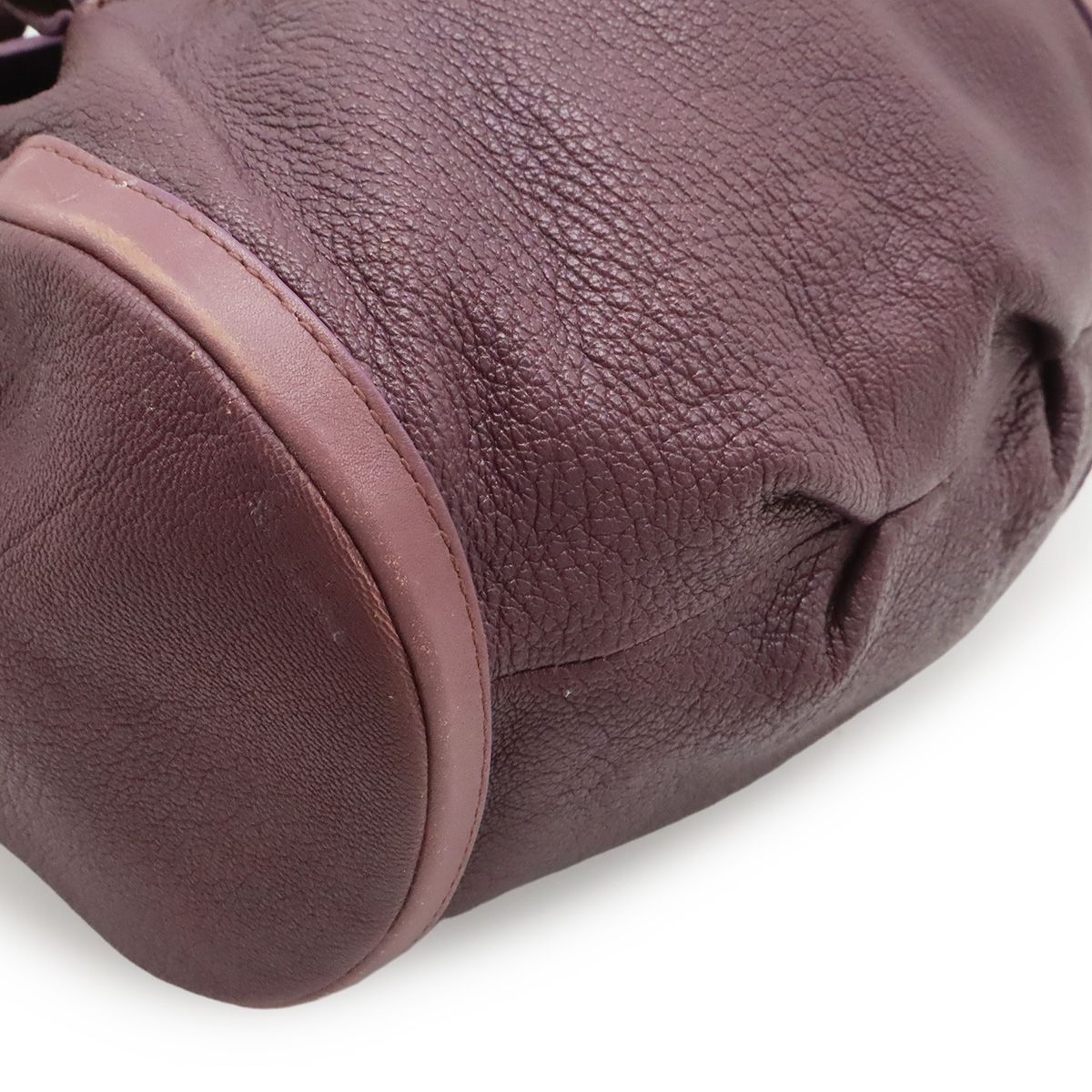 Bvlgari Shoulder Bag Leather Purple Gold — view 3