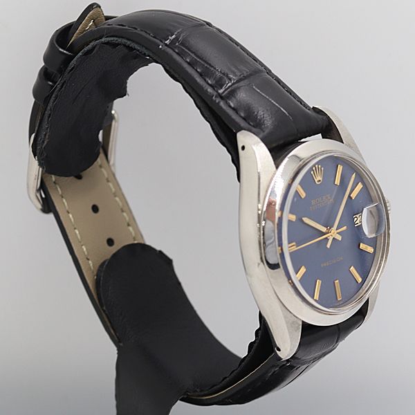Rolex Oyster Date Precision Hand Wound Navy Dial Watch — view 2