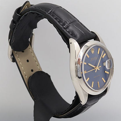 Rolex Oyster Date Precision Hand Wound Navy Dial Watch — view 2