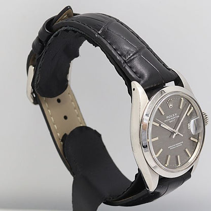 Rolex Oyster Perpetual Date Hand Wound Gray Dial Watch — view 2