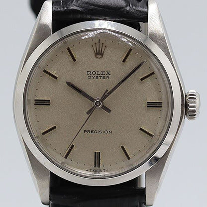 Rolex Oyster Precision Hand Wound Champagne Dial Watch