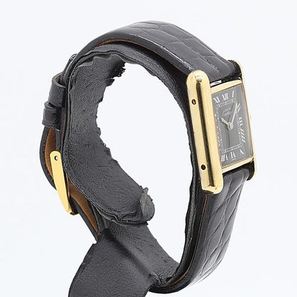 Cartier Must Tank SM Hand Wound Black Dial Watch — view 2
