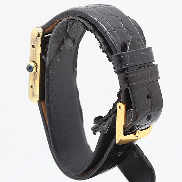 Cartier Must Tank SM Hand Wound Black Dial Watch — view 3