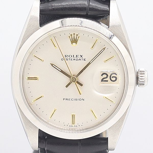 Rolex Precision Hand Wound Date Silver Dial Watch